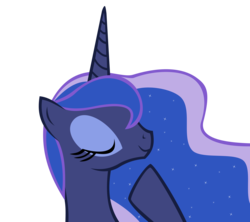 Size: 8068x7180 | Tagged: safe, artist:emu34b, princess luna, g4, .svg available, absurd resolution, female, missing accessory, simple background, solo, transparent background, vector