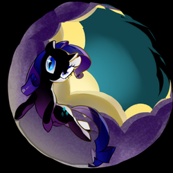 Size: 500x500 | Tagged: safe, artist:pan, nightmare rarity, rarity, g4, female, pixiv, solo