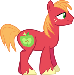 Size: 8236x8385 | Tagged: safe, artist:emu34b, big macintosh, earth pony, pony, g4, .svg available, absurd resolution, male, missing accessory, simple background, solo, stallion, transparent background, vector