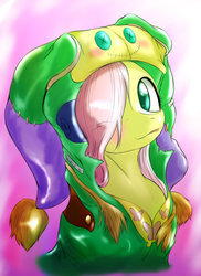 Size: 1000x1375 | Tagged: safe, artist:ushiro no kukan, fluttershy, g4, alternate clothes, female, solo