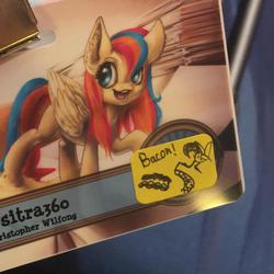 Size: 600x600 | Tagged: safe, artist:postitpony, oc, oc only, oc:golden gates, babscon, babscon mascots, badge, sticker