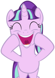 Size: 2850x4000 | Tagged: safe, artist:accu, starlight glimmer, pony, g4, the cutie map, antagonist, cute, female, happy, inkscape, s5 starlight, simple background, singing, smiling, solo, standing, svg, touching face, transparent background, vector