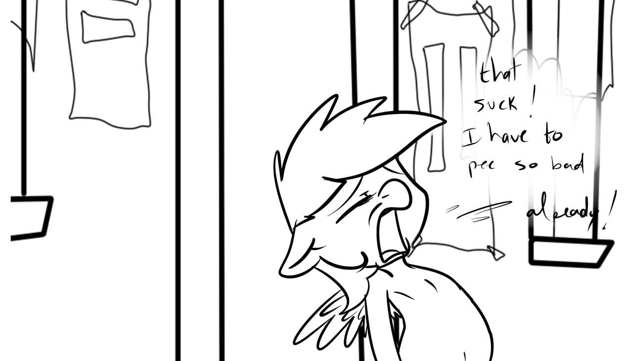 comic:the cutie pee, the cutie map, black and white, desperation, female, g...