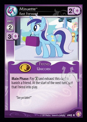 Size: 344x480 | Tagged: safe, enterplay, applejack, fluttershy, minuette, rainbow dash, twilight sparkle, absolute discord, g4, my little pony collectible card game, card, ccg