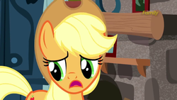 Size: 1280x720 | Tagged: safe, screencap, applejack, appleoosa's most wanted, g4, my little pony: friendship is magic, animation error, female, solo