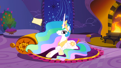 Size: 1366x768 | Tagged: safe, screencap, princess celestia, call of the cutie, g4, my little pony: friendship is magic, female, solo