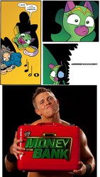 Size: 774x1376 | Tagged: safe, cheerilee, cloverleaf, g4, spoiler:comic, spoiler:comic29, surprise entrance meme, the miz, wrestling, wwe