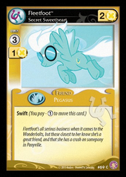 Size: 344x480 | Tagged: safe, enterplay, fleetfoot, absolute discord, g4, my little pony collectible card game, butt, card, ccg, plot, trading card