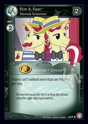 Size: 344x480 | Tagged: safe, flam, flim, pony, g4, absolute discord, card, ccg, duo, enterplay, flim flam brothers, trading card