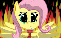 Size: 3850x2450 | Tagged: safe, artist:penguinpotential, fluttershy, g4, female, high res, juice box, solo, stare