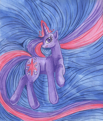 Size: 764x900 | Tagged: safe, artist:thecrochetdragon, twilight sparkle, g4, female, solo, traditional art