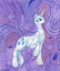 Size: 764x900 | Tagged: safe, artist:thecrochetdragon, rarity, g4, female, solo, traditional art