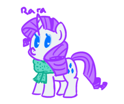 Size: 859x719 | Tagged: safe, artist:tanmansmantan, rarity, pony, unicorn, g4, clothes, female, rarara, scarf, simple background, solo, white background