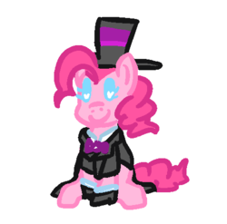 Size: 466x460 | Tagged: safe, artist:tanmansmantan, pinkie pie, earth pony, pony, g4, clothes, female, solo, suit