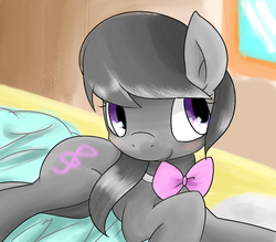 Size: 800x700 | Tagged: safe, artist:apyorehe, octavia melody, earth pony, pony, g4, blushing, bowtie, female, mare, solo