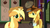 Size: 1280x720 | Tagged: safe, screencap, applejack, braeburn, earth pony, pony, appleoosa's most wanted, g4, my little pony: friendship is magic, applejack's hat, braeburn's hat, cowboy hat, duo, female, hat, male, mare, open mouth, stallion, wet, wet mane, wet mane applejack, youtube link