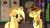 Size: 1280x720 | Tagged: safe, screencap, applejack, braeburn, earth pony, pony, appleoosa's most wanted, g4, my little pony: friendship is magic, applejack's hat, braeburn's hat, cowboy hat, duo, eyes closed, female, hat, male, mare, open mouth, rain, sad, stallion, wet, wet mane, wet mane applejack