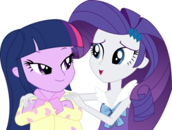 Size: 3102x2348 | Tagged: safe, artist:sketchmcreations, rarity, twilight sparkle, equestria girls, g4, my little pony equestria girls: rainbow rocks, bedroom eyes, clothes, crossed arms, high res, inkscape, open mouth, pajamas, simple background, transparent background, twilight sparkle (alicorn), vector