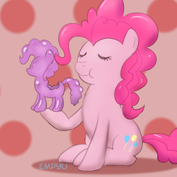 Size: 1000x1000 | Tagged: safe, artist:empyu, pinkie pie, g4, 30 minute art challenge, eating, female, food, jelly, solo
