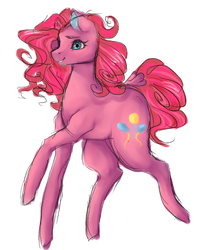 Size: 526x646 | Tagged: safe, artist:cutencreatures, pinkie pie, g4, female, solo