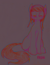 Size: 2441x3177 | Tagged: safe, artist:le chat tombe de la fenêtre, oc, oc only, oc:amber rose (thingpone), oc:thingpone, colored, high res, neon