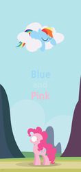 Size: 905x1920 | Tagged: safe, artist:limejerry, pinkie pie, rainbow dash, g4, cloud, sleeping