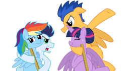 Size: 3840x2160 | Tagged: safe, artist:flashlighthouse, flash sentry, rainbow dash, soarin', twilight sparkle, alicorn, pony, g4, alternate hairstyle, angry, eye contact, eyes closed, female, frown, glare, high res, hug, husband and wife, male, mama twilight, mare, measuring, momma dash, nervous, open mouth, preggo dash, preglight sparkle, pregnant, ship:flashlight, ship:soarindash, shipping, simple background, smiling, straight, sweatdrop, transparent background, twilight sparkle (alicorn), unamused