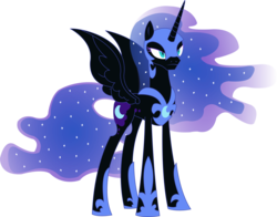Size: 2065x1619 | Tagged: safe, artist:sketchmcreations, nightmare moon, g4, princess twilight sparkle (episode), female, inkscape, simple background, solo, spread wings, transparent background, vector