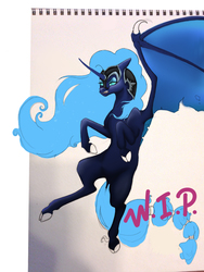 Size: 1350x1800 | Tagged: safe, artist:penny, nightmare moon, g4, female, solo, wip