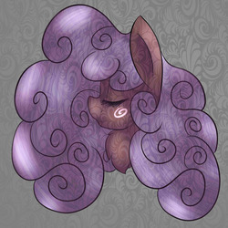 Size: 1200x1200 | Tagged: safe, artist:dweebpone, oc, oc only, oc:dweeby, pony, bust, chest fluff, curly mane, eyes closed, portrait, profile, solo