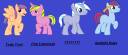 Size: 3812x1660 | Tagged: safe, artist:t-mack56, lemon zest, sour sweet, sugarcoat, sunny flare, pony, equestria girls, g4, my little pony equestria girls: friendship games, bitter sweet, crystal prep academy, crystal prep shadowbolts, equestria girls ponified, lime citron, ponified, raised hoof, rule 63, simple background, sugarglaze, tasty treat