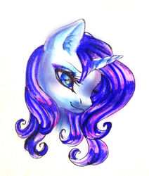 Size: 702x828 | Tagged: safe, artist:stc3000, rarity, pony, unicorn, g4, bust, female, markers, portrait, solo, traditional art