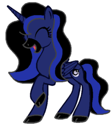 Size: 407x460 | Tagged: dead source, safe, artist:iceagelover, oc, oc only, oc:princess moonlight, alicorn, pony, alicorn oc, happy, markings, offspring, parent:king sombra, parent:princess luna, parents:lumbra, solo