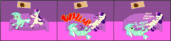 Size: 1650x402 | Tagged: safe, artist:roflpony, bon bon, lyra heartstrings, sweetie drops, g4, comic, sitting