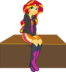 Size: 5370x5854 | Tagged: dead source, safe, artist:malimarthemage, artist:owlisun, sunset shimmer, equestria girls, g4, absurd resolution, cute, female, knees, legs, simple background, solo, transparent background, vector