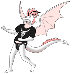 Size: 1069x1080 | Tagged: safe, artist:jazzy-sparks, fizzle, dragon, g4, briefs, clothes, gothic fizzle, metal, tumblr, underwear