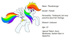 Size: 500x326 | Tagged: safe, oc, oc only, oc:thunderwings, donut steel, offspring, op is a duck, parent:rainbow dash, parent:soarin', parents:soarindash, recolor, simple background, white background