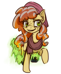 Size: 1280x1548 | Tagged: safe, artist:inlucidreverie, oc, oc only, changeling, earth pony, pony, clothes, hat, magic, scarf, simple background, solo, transformation, transparent background, vector