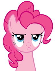 Size: 3093x4000 | Tagged: safe, artist:orschmann, pinkie pie, g4, bust, female, frown, pouting, simple background, solo, transparent background, unamused, vector