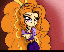 Size: 703x575 | Tagged: dead source, safe, artist:wubcakeva, adagio dazzle, equestria girls, g4, looking at you, pouting