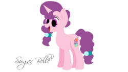 Size: 2000x1125 | Tagged: safe, artist:leosoft, sugar belle, g4, female, paper pony, signature, smiling, solo