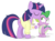 Size: 900x660 | Tagged: safe, artist:dm29, spike, twilight sparkle, pony, unicorn, g4, clothes, coffee, coffee mug, duo, kiss on the head, kissing, mama twilight, morning ponies, pajamas, simple background, smooch, transparent background, unicorn twilight