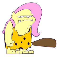 Size: 878x900 | Tagged: safe, artist:peanutbutter, fluttershy, g4, caveman, loincloth