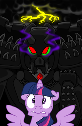 Size: 774x1195 | Tagged: safe, artist:rhjunior, twilight sparkle, alicorn, pony, fanfic:the rise of darth vulcan, g4, alicorn amulet, fanfic art, fanfic cover, sombra eyes, twilight sparkle (alicorn)