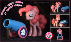 Size: 1024x611 | Tagged: safe, artist:crimson-mane, pinkie pie, g4, customized toy, female, funko, irl, party cannon, photo, toy