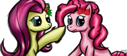 Size: 1920x853 | Tagged: safe, artist:freefox, fluttershy, pinkie pie, g4, bow, hair bow, holly