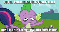 Size: 897x500 | Tagged: safe, edit, edited screencap, screencap, spike, twilight sparkle, g4, image macro, meme, stoner spike