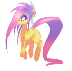 Size: 1019x1016 | Tagged: safe, artist:skygracer, fluttershy, g4, alternate hairstyle, color porn, female, solo