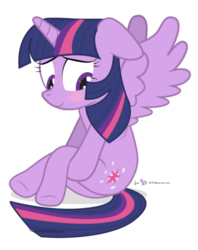 Size: 540x682 | Tagged: safe, artist:dm29, twilight sparkle, alicorn, pony, g4, cute, embarrassed, female, floppy ears, incorrect leg anatomy, mare, shy, simple background, sitting, smiling, solo, spread wings, transparent background, twilight sparkle (alicorn)