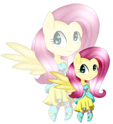 Size: 2737x3000 | Tagged: safe, artist:eruchanxnightkun, fluttershy, anthro, g4, ambiguous facial structure, clothes, dress, equestria girls outfit, fall formal outfits, female, high res, solo, zoom layer